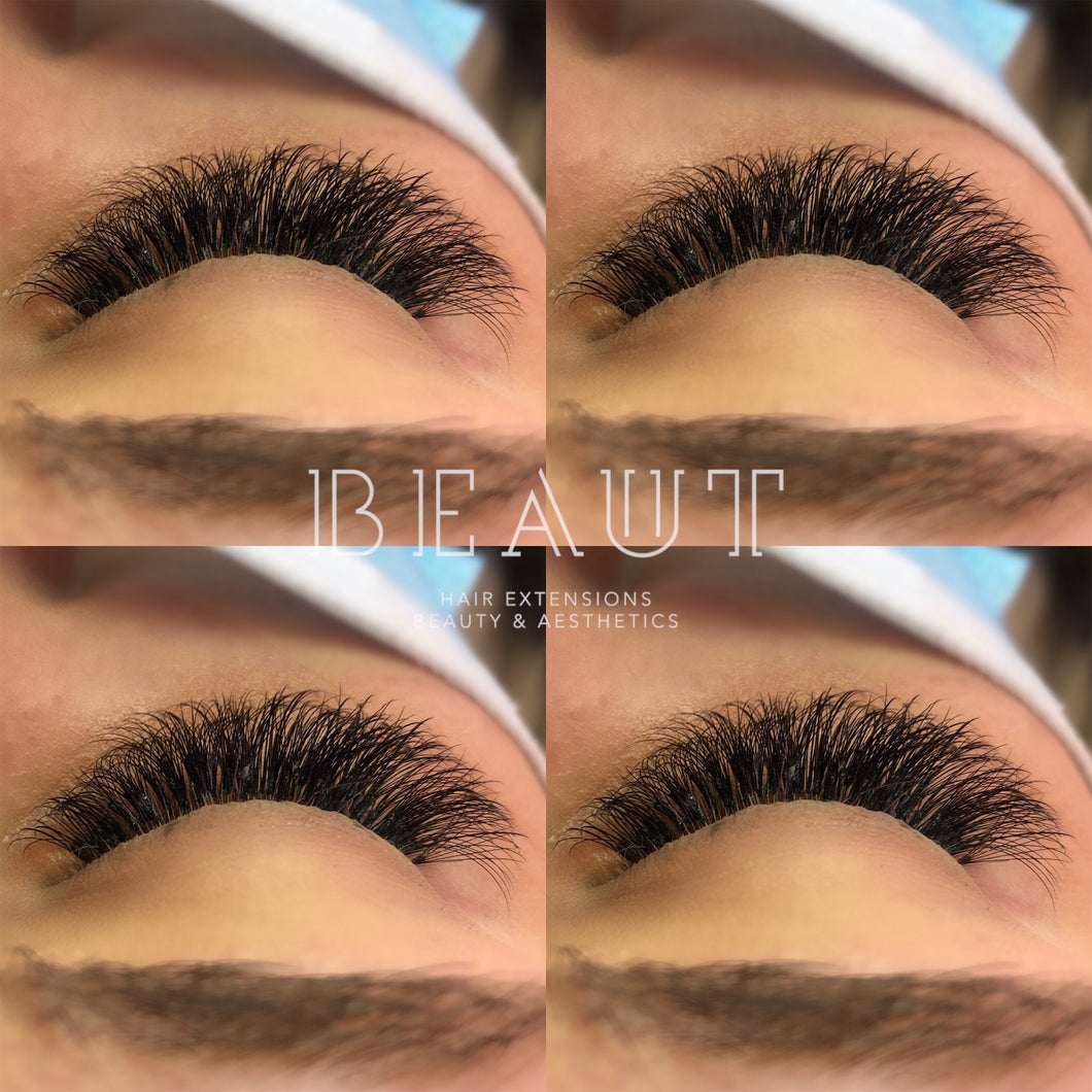 Russian lashes & brow wax & tint